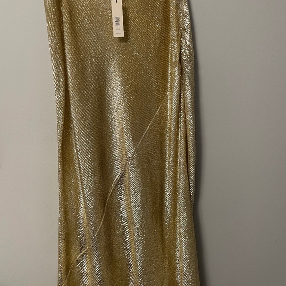 Banana Republic Gold Sequinned A-Line Skirt - Picture 1 of 5